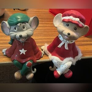 1983 Scioto Holiday Mice Shelf Sitters Vintage